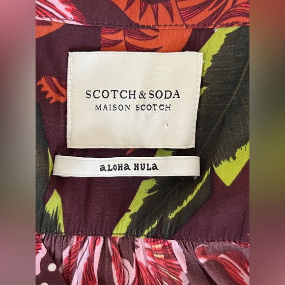 scotch and soda Floral Print Playsuit romper jumpsuit. Tiger tropical print sz L - Picture 11 of 17